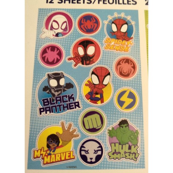 Marvel Spidey Amazing Friends Stickers Set For Kids 156 Stickers 2 Designs 12 S - Picture 3 of 5